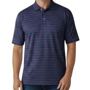 Bolle Golf Dry‎ Comfort Blue Striped Polo Shirt Men's Large Classic Active